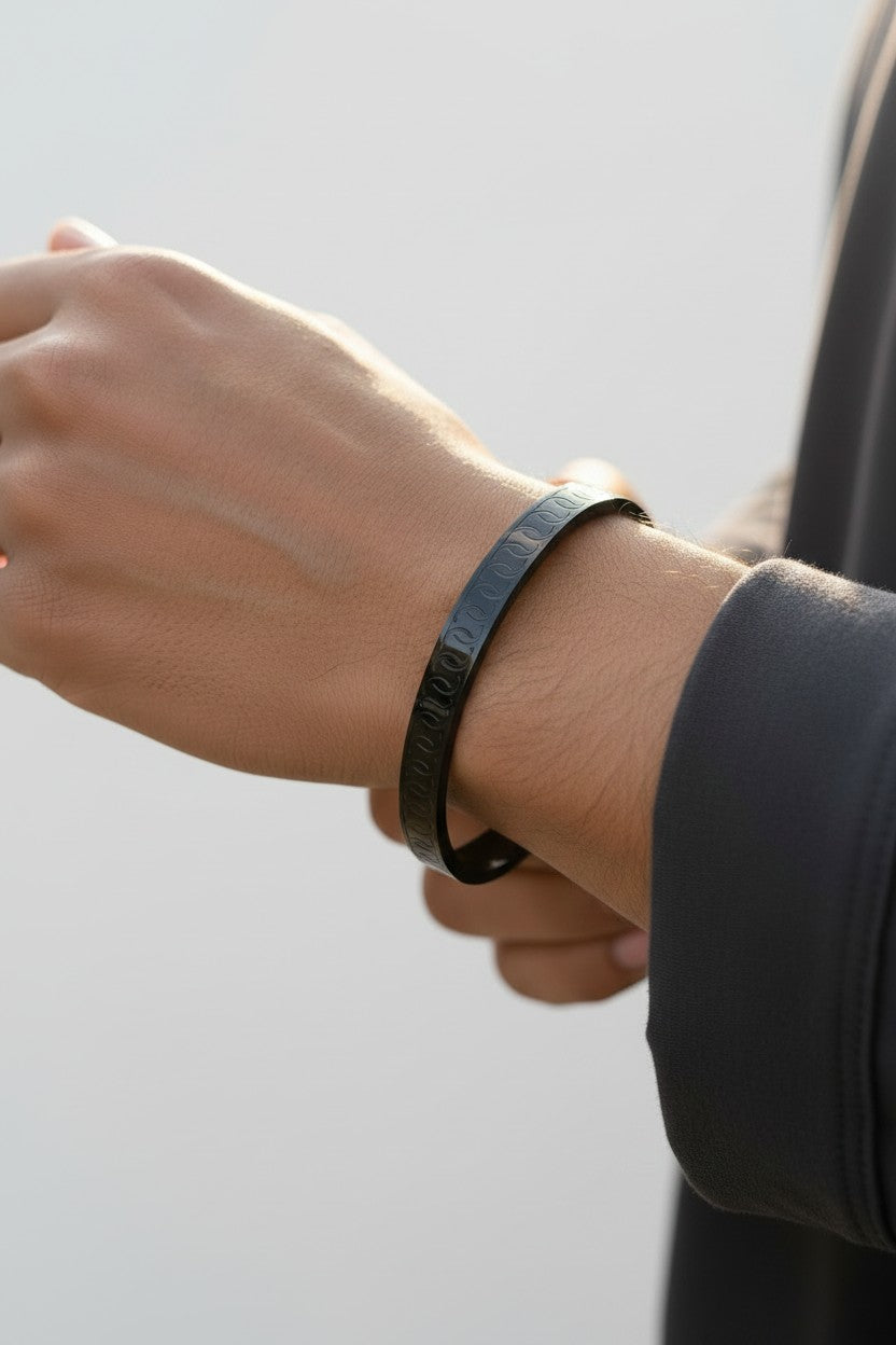 Obsidian Ripple Bracelet