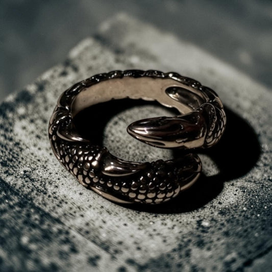 Gunmetal Snake Ring
