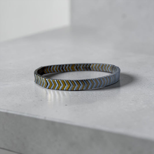 Silver Tri-Tone Chevron