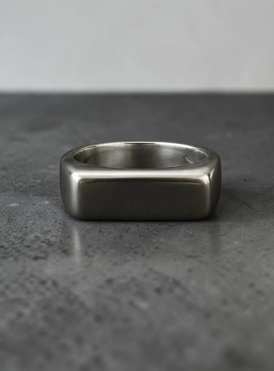 Silver Square Ring