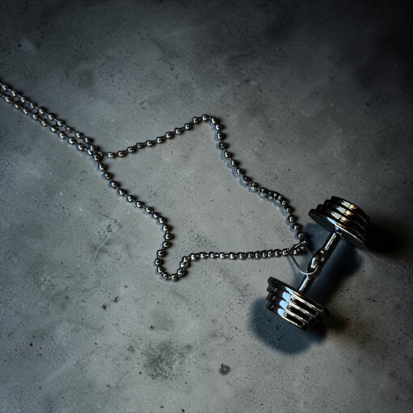 Silver Dumbbell Pendant