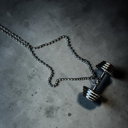 Silver Dumbbell Pendant