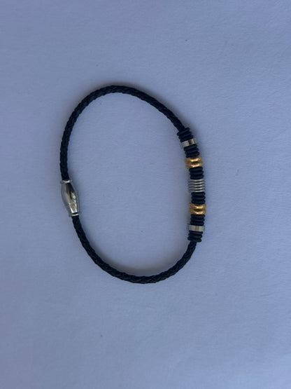 B Leather Bracelet