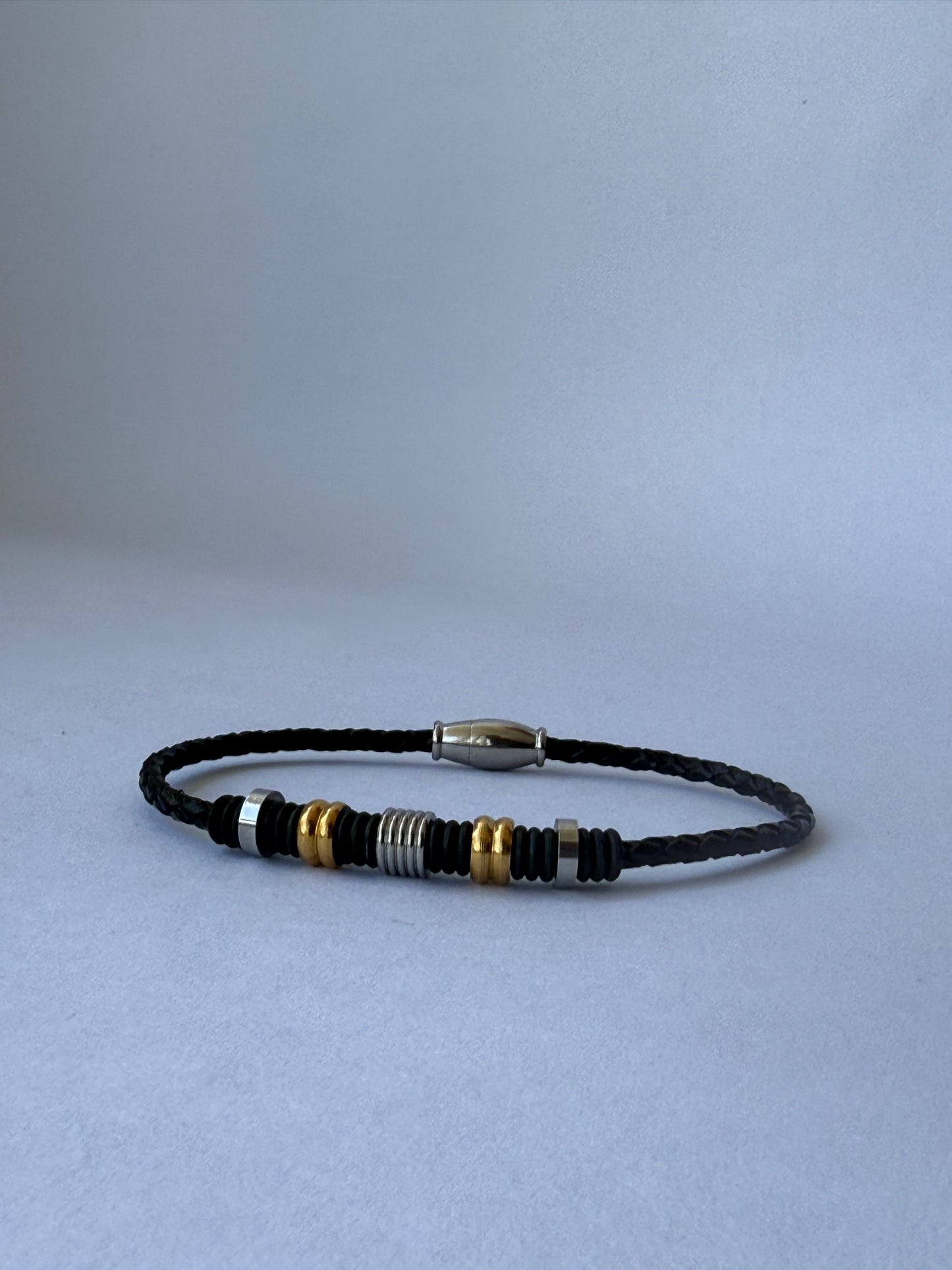 B Leather Bracelet