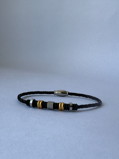B Leather Bracelet