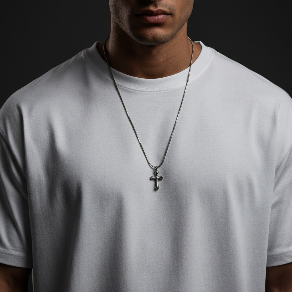 Silver Tied Cross