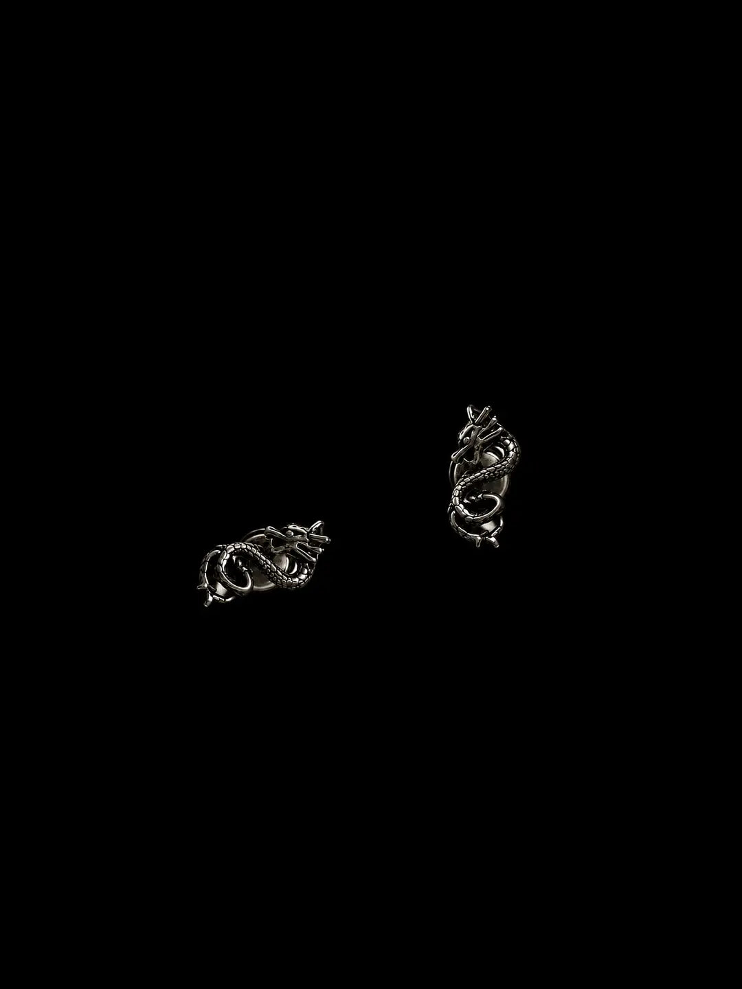 Silver Dragon Stud (Pair)