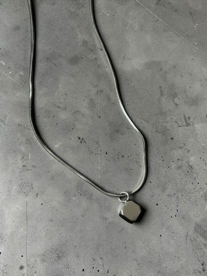 Silver Cube Pendant