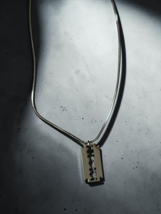 Silver Razor Pendant